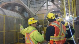Workers at Kirkland Lake Gold's Macassa processing plant in Ontario. Credit: Kirkland Lake Gold