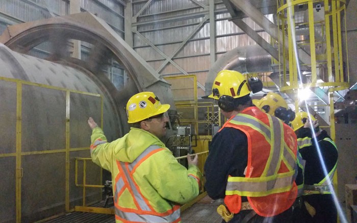 Workers at Kirkland Lake Gold's Macassa processing plant in Ontario. Credit: Kirkland Lake Gold