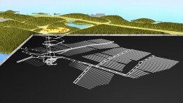 A diagram of Posiva's final repository for spent nuclear fuel in Olkiluoto, Finland.  Credit: Posiva