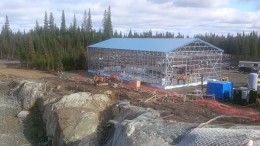 A garage currently under construction near the Triangle Zone deposit at Integra Gold's Lamaque gold project near Val-d'Or, Quebec. Credit: Integra Gold