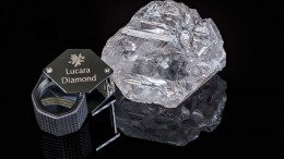 Lucara Diamond's  1,111 ct gem diamond, considered the second largest in history and the biggest in a century. Credit: Lucara Diamond