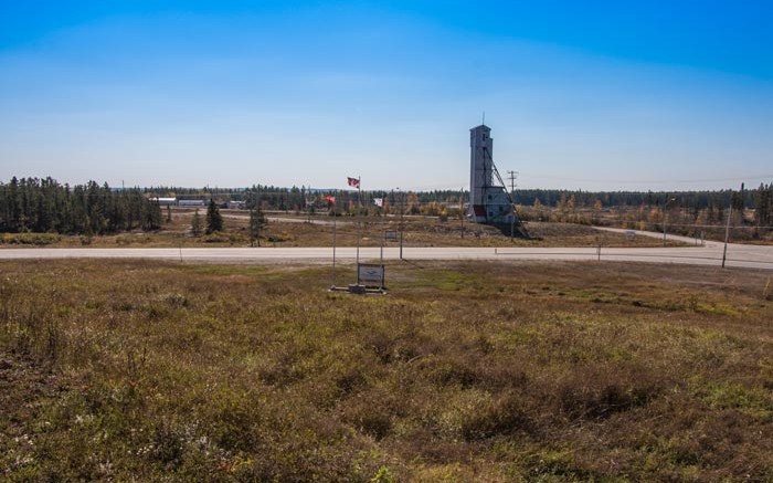 A historic headframe at Premier Gold Mines and Centerra Gold's Trans-Canada gold project, 200 km northeast of Thunder Bay, Ontario. Credit: Premier Gold Mines