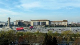 The Great Hall of the People at the western edge of Tiananmen Square in China's capital Beijing. Photo by Zheng Zhou.