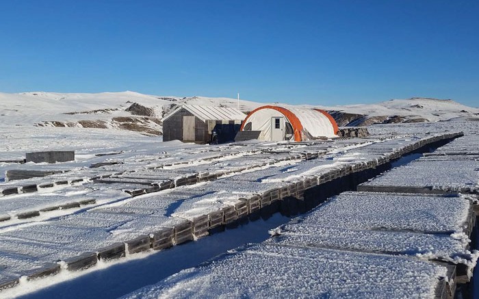 The camp at Skeena Resources' GJ copper-gold property in northwestern British Columbia. Credit: Skeena Resources