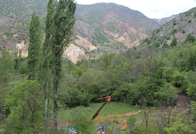 Drilling at Mariana Resources and Lidya's Hot Maden gold project in northeastern Turkey, where Sandstorm Gold has just acquired a royalty from Teck Resources. Credit: Mariana Resources