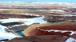 Aston Bay Holdings' Storm copper project, 20 km from tidewater in the northwest corner of Somerset Island, Nunavut. Credit: Aston Bay Holdings
