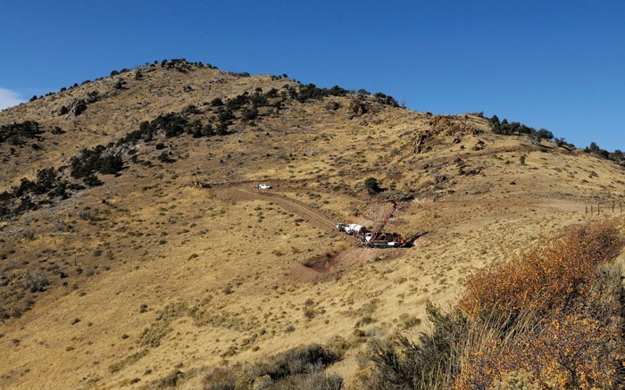 A drill site at Gold Standard Ventures' Pinion gold project in northern Nevada.  Credit: Gold Standard Ventures