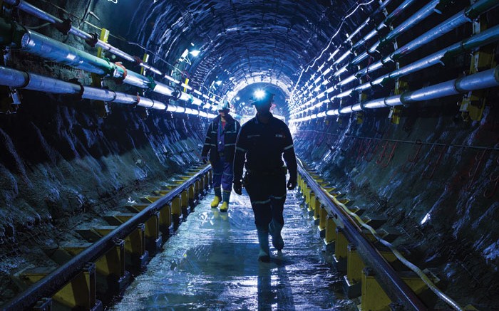 Workers at Cameco's Cigar Lake uranium mine in Saskatchewan.  Credit: Cameco