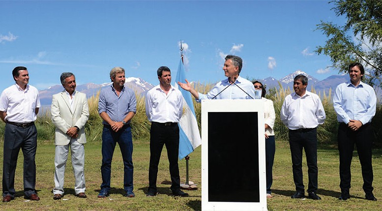 Argentina’s President Mauricio Macri announcing a mining tax cut in San Juan province last month. Credit: The Presidency of Argentina