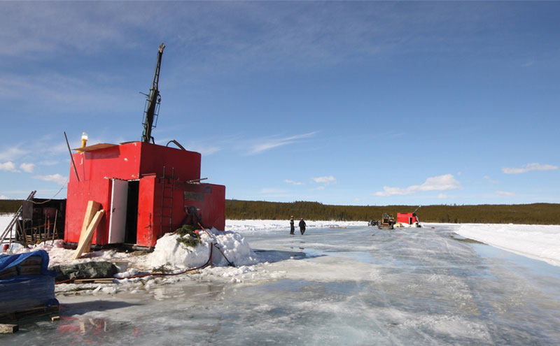 Drills in 2015 at Denison Mines Wheeler River uranium project in northern Saskatchewans Athabasca basin. Credit: Denison Mines.