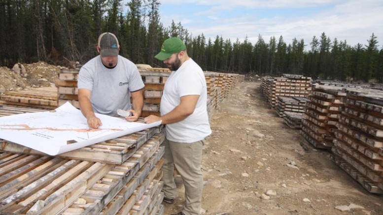 Chad Sorba (left) and Denis Goulet at Denison Mines' Wheeler River project. Credit: Denison Mines