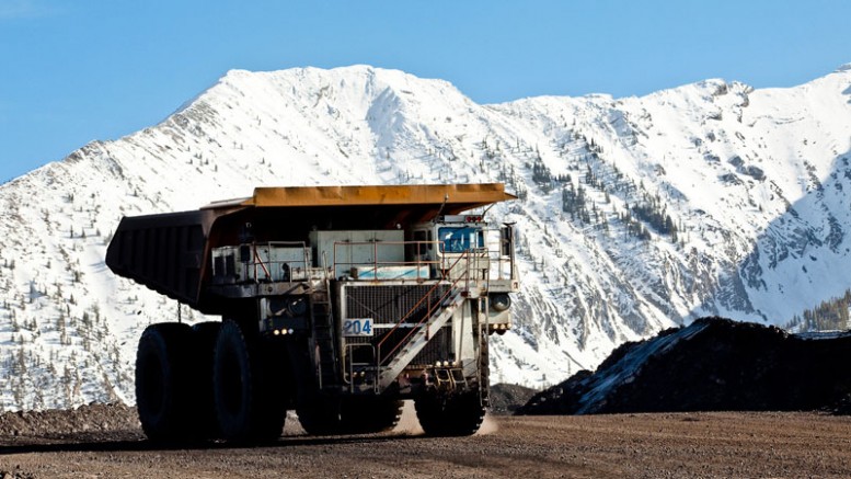 A mining truck at Teck's Coal Mountain project in southeastern British Columbia. Credit: Teck Resources.