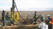 A drill crew at Peregrine Diamonds' Chidliak diamond project on Baffin Island. Credit: Peregrine Diamonds