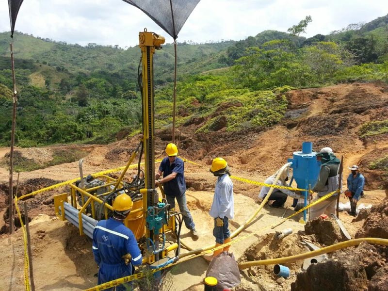 A drill crew at Cordoba Minerals and HPX's San Matias copper-gold project in northern Colombia. Credit: Cordoba Minerals.