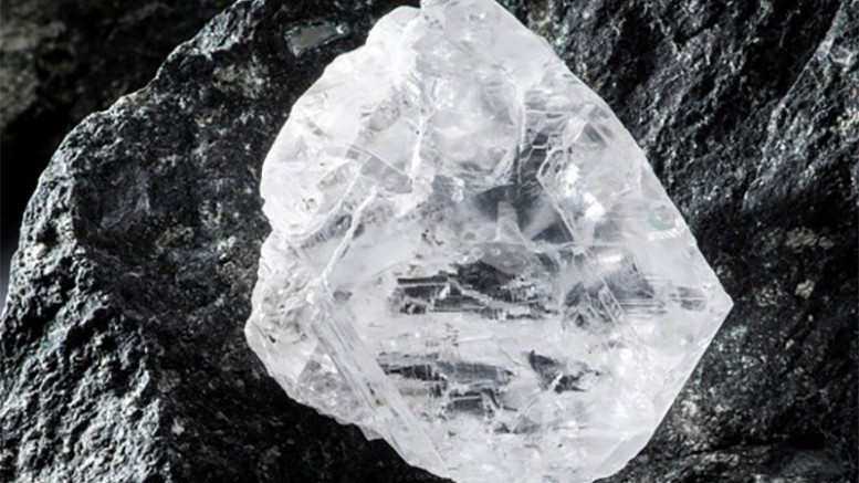 Lucara Diamonds' 1,109-carat Lesedi La Rona diamond. Credit: Lucara Diamonds