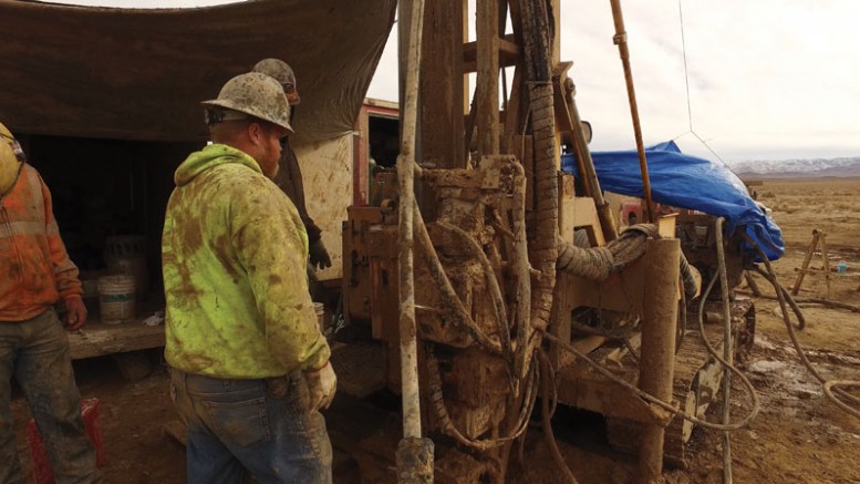 Drillers at Pure Energy Minerals’ Clayton Valley lithium project in Nevada. Credit: Pure Energy Minerals.