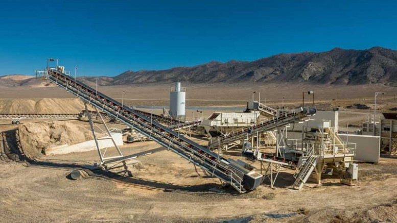 Pershing Gold's Relief Canyon heap-leach gold mine near Reno, Nevada. Credit: Pershing Gold.