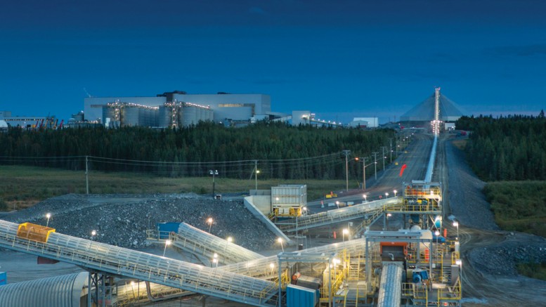 The mill at Agnico-Eagle Mines and Yamana Gold’s Canadian Malartic gold mine in Quebec. Credit: Agnico Eagle Mines.