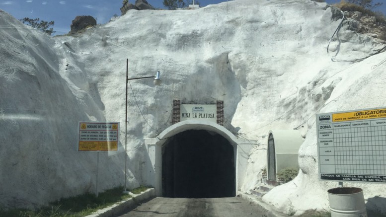 The portal at Excellon Resources’ Platosa silver-lead-zinc mine in Mexico. Credit: Excellon Resources.