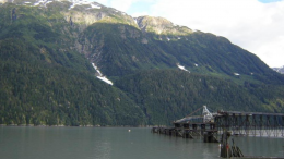 Deep sea loading facilities across from the Porter Idaho silver project on Mt. Rainey at Stewart, B.C. Credit: Mount Rainey Silver.