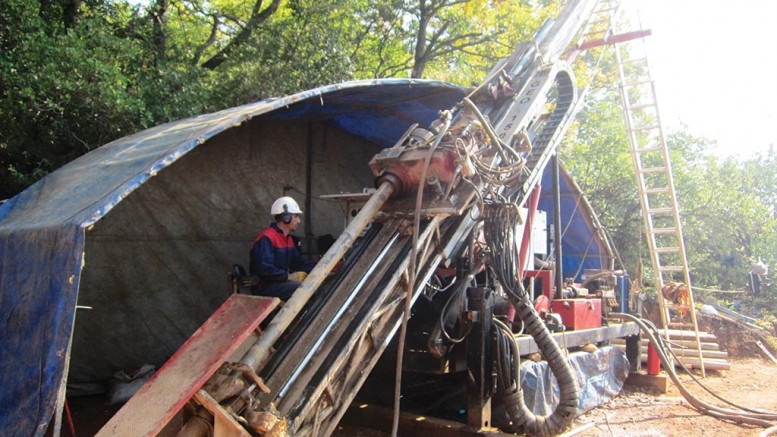 A drill rig at Eurasian Minerals’ Akarca gold-silver project in Turkey in late 2013. Photo by Salma Tarikh.