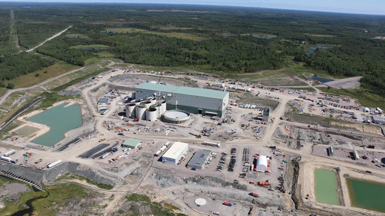 New Gold’s Rainy River gold mine under construction, 65 km north of Fort Frances, Ontario. Credit: New Gold.