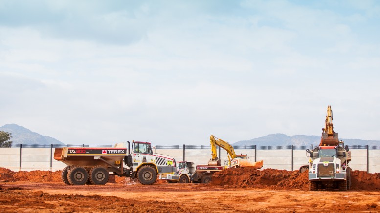 Construction at Ivanhoe Mines’ Platreef project in South Africa. Credit: Ivanhoe Mines.