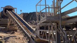 The conveyor belt at Marlin Gold's La Trinidad project in Sinaloa, Mexico. Credit: Marlin Gold.