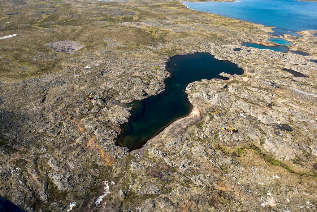 An aerial photograph of the V zone at Agnico Eagle's Amaruq project. Credit: Agnico Eagle Mines.
