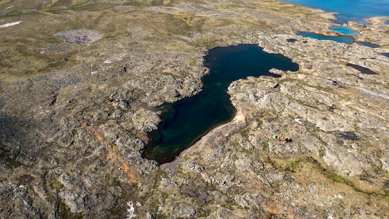 An aerial photograph of the V zone at Agnico Eagle's Amaruq project. Credit: Agnico Eagle Mines.