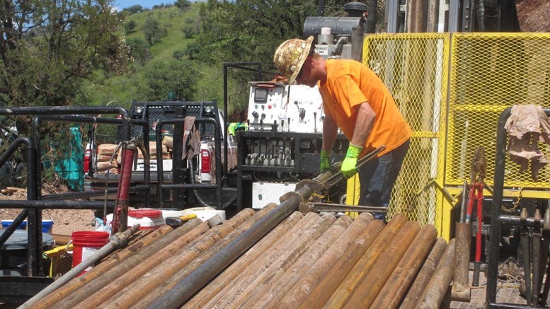 A worker at Arizona Mining’s Taylor zinc-lead-silver deposit, 80 km southeast of Tucson, Arizona. Credit: Arizona Mining.