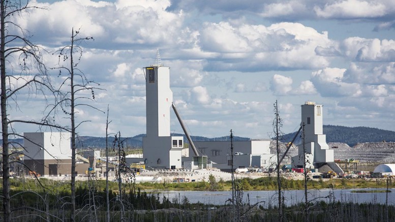 Goldcorp’s Éléonore gold mine in the James Bay region of Quebec, 350 km north of the town of Matagami. Credit: Goldcorp.