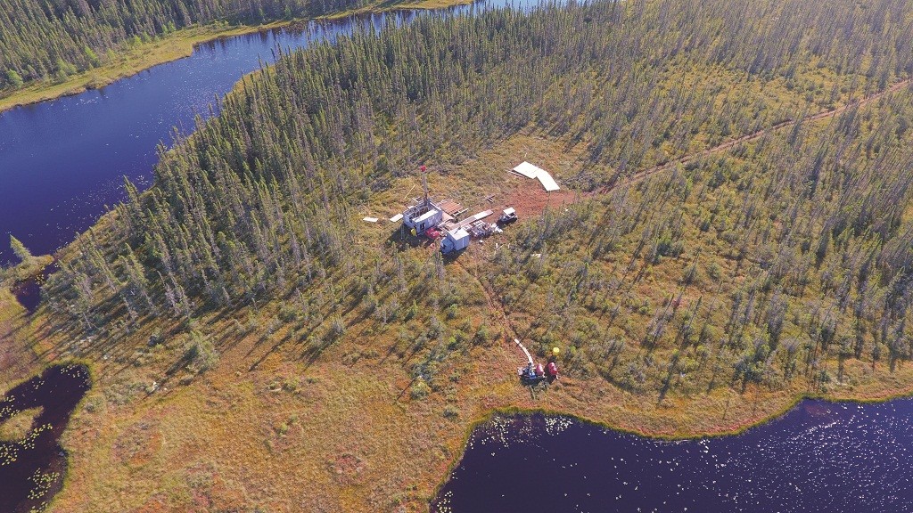 A drill site at Noront Resources’ AT5 target at the company’s Eagle’s Nest nickel-copper-PGM project in northern Ontario’s Ring of Fire region. Credit: Noront Resources.