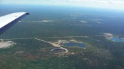 An aerial view of two historic open pits mined by Cominco, at Darnley Bay Resources’ Pine Point zinc project in the Northwest Territories. Credit: Darnley Bay Resources.