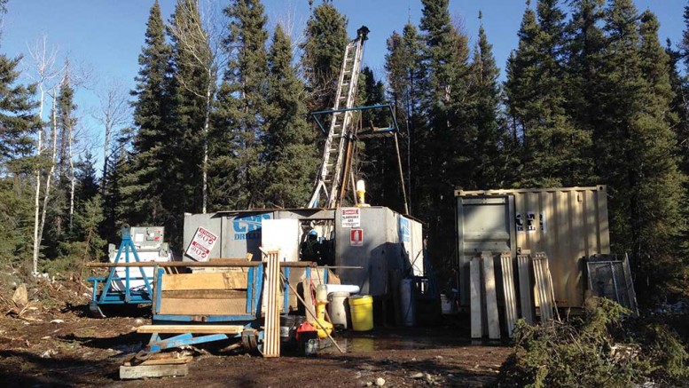 A drill site at Callinex Mines’ Pine Bay zinc project in Manitoba. Credit: Callinex Mines.