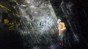 Studying rock underground at Harte Gold's Sugar project in northern Ontario. Credit: Harte Gold.