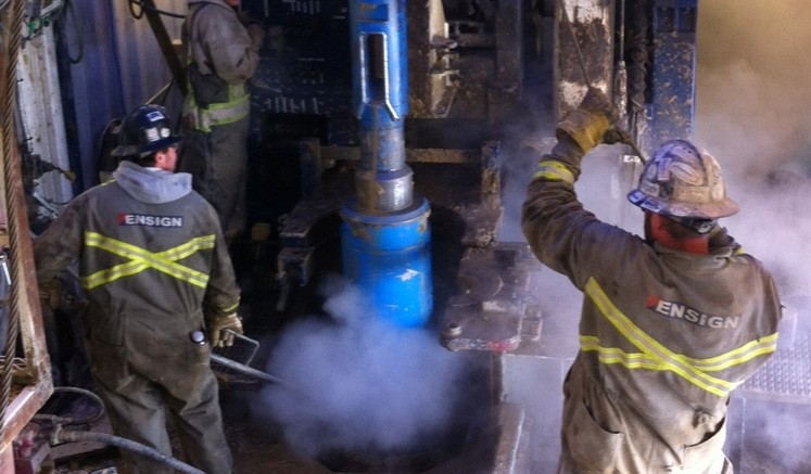 Drilling at the CH-7 kimberlite at Peregrine Diamonds' Chidliak project, in Nunavut. Credit: Peregrine Diamonds