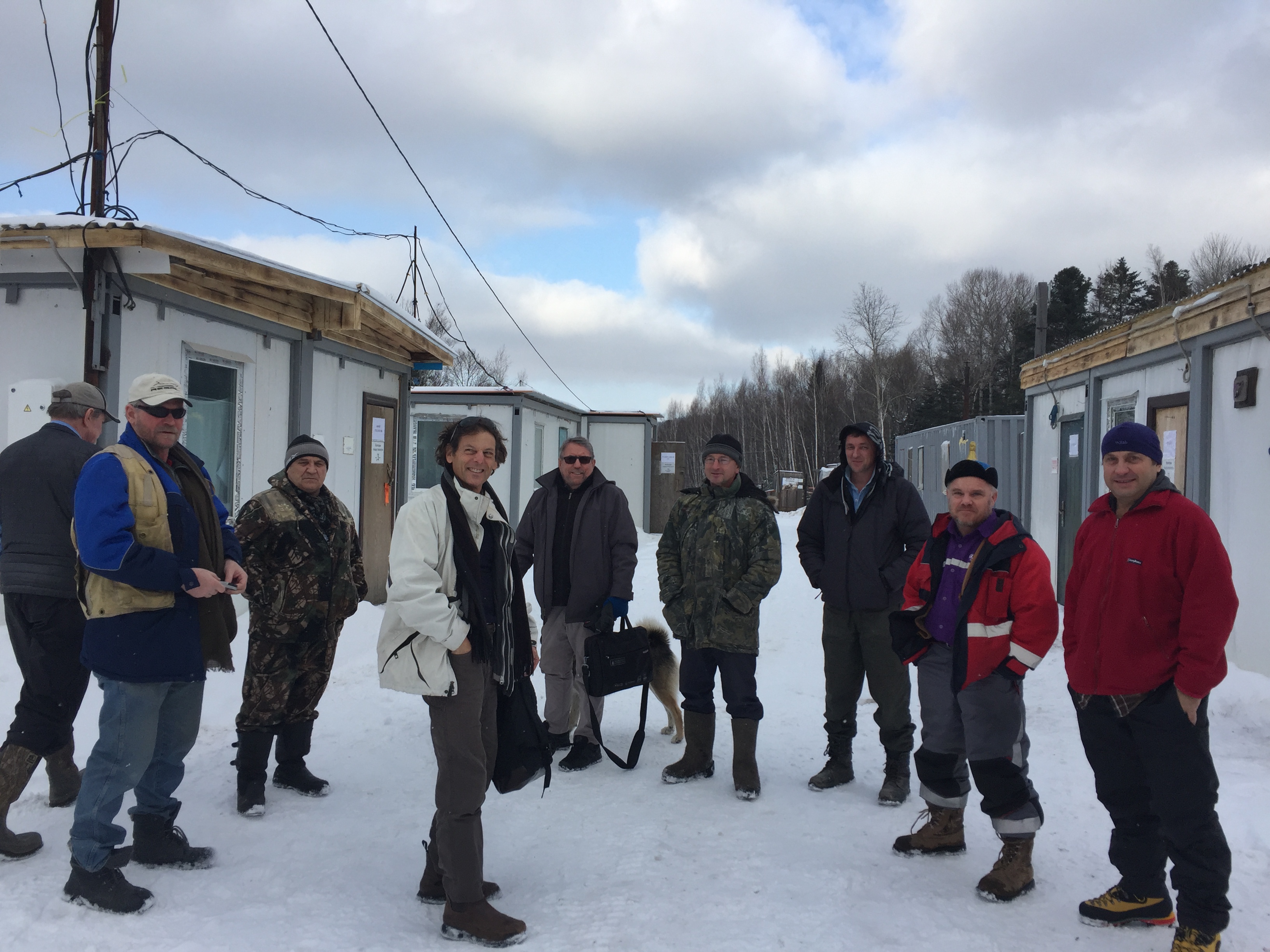 IGC's crew and visitors at the Malmyzh copper-gold project in Far East Russia. Photo by Salma Tarikh.