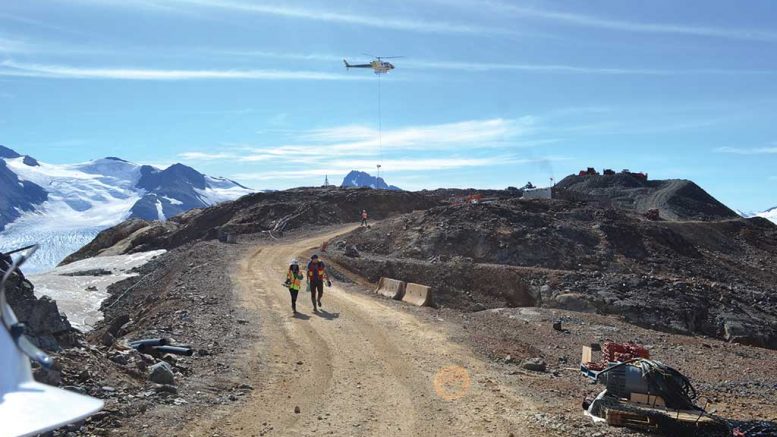 Visitors approach the portal at IDM Mining’s Red Mountain gold project in northwest British Columbia. Photo by Matthew Keevil.