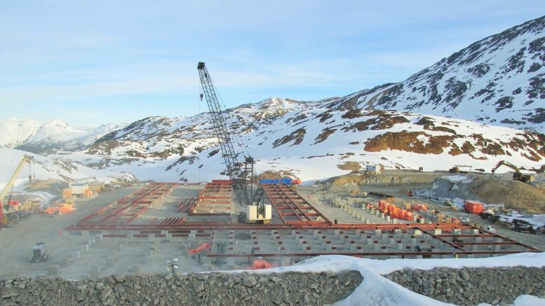 Mine construction activities at Pretium Resources' Brucejack gold project in B.C. in early 2016. Credit: Pretium Resources.