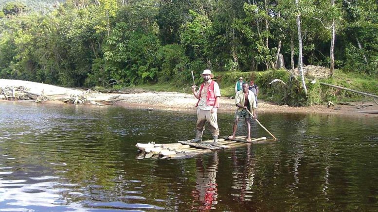 Keith Barron in 2003 on Aurelian Resources’ gold property in southeastern Ecuador. Photo courtesy of Keith Barron.