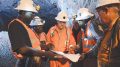 Randgold Resources CEO Mark Bristow (third from left) underground in the Yalea mine, part of the Loulo-Gounkoto gold complex in Mali. Credit: Randgold Resources.