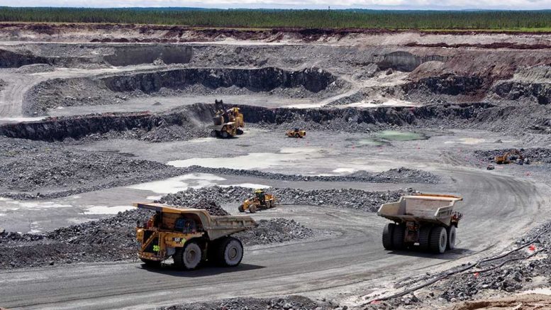 Mining trucks in the pit at Detour Gold’s Detour Lake gold mine in northeastern Ontario. Credit: Detour Gold.