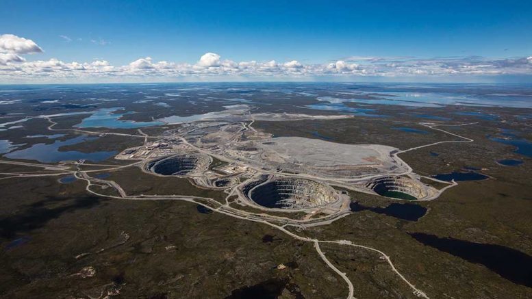 Dominion Diamond’s Ekati diamond mine in the Northwest Territories, in 2016. Geologists say that high temperature and pressure 55 million years ago in the Lac de Gras region’s Archean-aged crust set the stage for diamond creation. Credit Dominion Diamond.