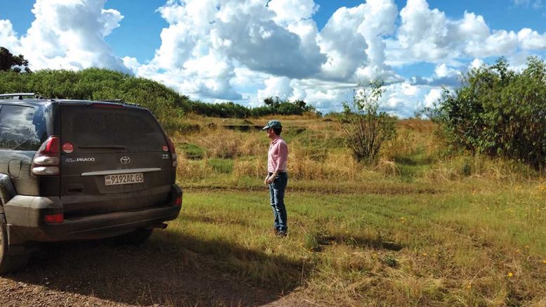 First Cobalt president and CEO Trent Mell scouting properties in the Democratic Republic of the Congo. Credit: First Cobalt.