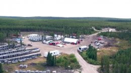 The camp at Denison Mines’ Wheeler River uranium project in the eastern portion of Saskatchewan’s Athabasca basin. Credit: Denison Mines.