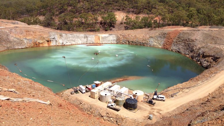 A technology called Virtual Curtain was used by Commonwealth Scientific and Industrial Research Organisation (CSIRO) to remove metal contaminants from wastewater at this commercial mine in Queensland, Australia, and the equivalent of around 20 Olympic swimming pools of rainwater-quality water was safely discharged. Credit: CSIRO.