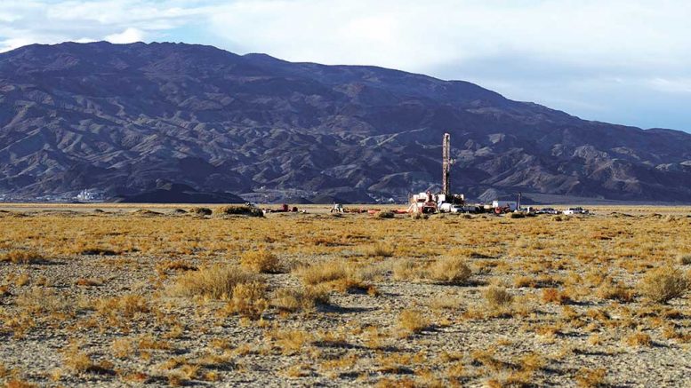 A drill site at Pure Energy Minerals’ Clayton Valley lithium project in Nevada. Credit: Pure Energy Metals.