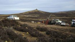 A drill rig at Pan American Silver’s Joaquin silver project in Argentina in 2009, where Metalla Royalty & Streaming has acquired a royalty. Credit: Mirasol Resources.