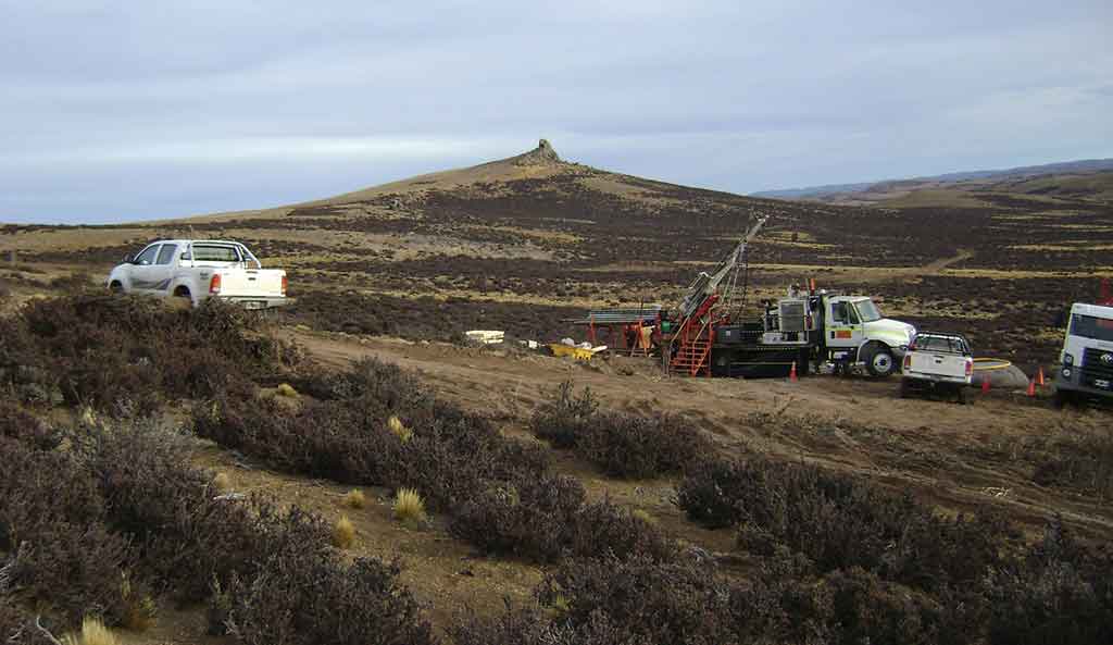 A drill rig at Pan American Silver’s Joaquin silver project in Argentina in 2009, where Metalla Royalty & Streaming has acquired a royalty. Credit: Mirasol Resources.
